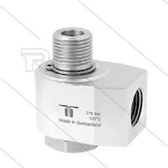 WDB Winkeldrehgelenk - einfach gelagert - 1/4&quot; IG x 1/4&quot; AG - 275 Bar - NW7 - 30 U/min - max 120°C