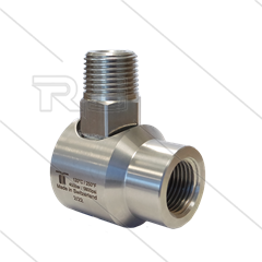 WDEI winkeldrehgelenk - einfach gelagert - G1/2&quot; IG BSP x R1/2&quot; AG NPT - 400 Bar - NW11 - 30 U/min
