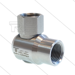 WDEI winkeldrehgelenk - 1 lager - 2 x 1/2&quot; IG - 400 Bar - NW11 - 30 u/min- max 120°C