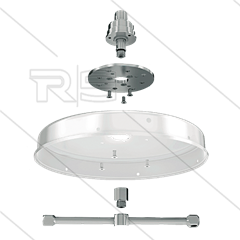FL-Z Umbau Kit - Drehgelenk, Adapterplatte, Montageschrauben, Distanz-Adapter, Rotorarm 2 x 1/4&quot; IG
