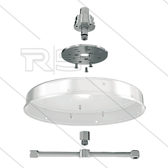 FL-Z Umbau Kit - Drehgelenk, Adapterplatte, Montageschrauben, Distanz-Adapter, Rotorarm 2 x 1/4&quot; IG