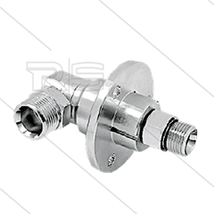 DYG Winkeldrehgelenk - dreifach gelagert - M22x1,5 IG x 3/8 &quot; AG - 275 Bar - NW6 - 2000 U/min - 120°