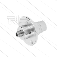 DYF Drehgelenk mit Flansch - M12x1,5 AG x 1/4&quot; IG - max 275 Bar - max 120°C - für: FL-AEB200