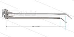 WAD - Doppel-Wandausleger - L=1600/1750mm - Anschluss Ein: 1/4&quot; IG x Aus: 1/4&quot; IG