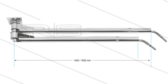 DDF - Doppel-Deckenkreisel mit Federung - L=1450/1600mm - Anschluss Ein: 1/4&quot; IG x Aus: 1/4&quot; AG