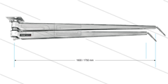 DDK - Doppel-Deckenkreisel in Wabenform - L=1600/1750mm - Anschluss Ein: 1/4&quot; IG x Aus: 1/4&quot; AG