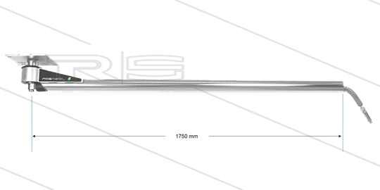 DKP - Deckenkreisel - L=1750mm - Anschluss Ein: 1/4&quot; IG x Aus: 1/4&quot; IG