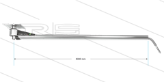 DKP - Deckenkreisel - L=5800mm - Anschluss Ein: 1/4&quot; IG x Aus: 1/4&quot; AG