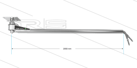 DP2 - Deckenkreisel mit zwei separate Medien - L=2050mm - Anschluss Ein: 1/4&quot; IG x Aus: 1/4&quot; AG