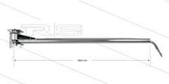 WAE - Wandausleger - L=1600mm - Anschluss Ein: 1/4&quot; IG x Aus: 1/4&quot; AG