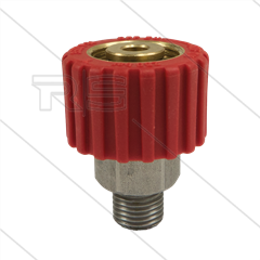 M22x1,5 - DKS - Handverschraubung Rot - 1/4&quot; AG - einfach gelagert - 250 Bar - NW6 - 30 U/min - max