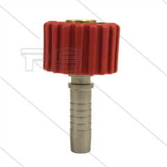M22x1,5 - DKS - Handverschraubung rot - 3/8&quot; Pressnippel - einfach gelagert - 250Bar - NW10 - 30 U/m