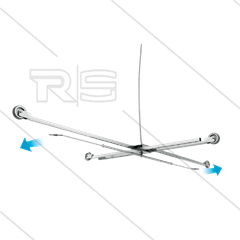 Silo-R - Siloreiniger - Ø2040 bis 3500mm - 170 Bar - Rotorarm mit 2 Düsen 0.50 - 4 Rollen Ø100mm