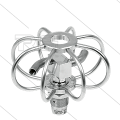 TYR-2f - Rohrreiniger - Ø150mm - Edelstahl - 275 Bar - max 120°C - 2 feste Rotorarme - Eingang: 1/4&quot;
