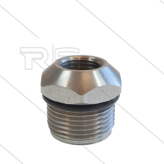 Eingang Düsenaufnahme RP72 mit O-Ring - Eingang 1/4&quot; IG x Ausgang M22x1,5 AG