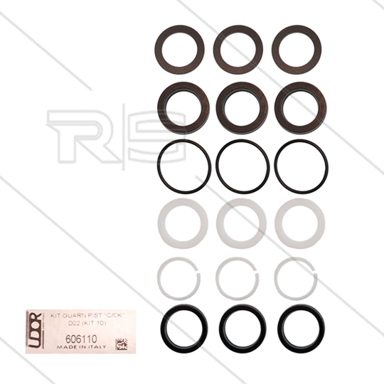 Udor Kit 10 - Manchettensatz für 3 Plunger Ø22mm - Serie C + CK