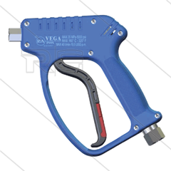 VEGA HD-Pistole - Edelstahl - blau - 310 Bar - 40 l/min - max 160°C - 3/8&quot; IG x 1/4&quot; IG
