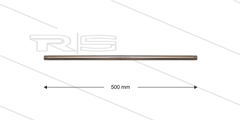 RP201 Strahlrohr - L=500mm - gerade - Edelstahl - 400 Bar - max 150°C - 2 x 1/4&quot; AG