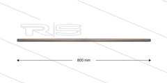 RP201 Strahlrohr - L=800mm - gerade - Edelstahl - 400 Bar - max 150°C - 2 x 1/4&quot; AG