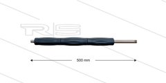 RP007 - Strahlrohr - L=500mm - Stahl - umspritzter Isolierung L=300mm - 400 Bar - max 80°C