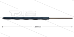 RP007 Strahlrohr - L=1200mm - Stahl - umspritzter Isolierung L=500mm - 400 Bar - max 80°C