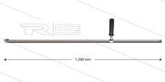 Lanze RL84 / 204 - L=1250mm - gerade - Edelstahl - mit seitlichem Handgriff - 500 Bar - max 43°C