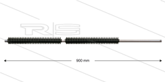 PFL Lanze - L=900mm - gerade - Edelstahl - umspritzter Isolierung 2 x L=265 mm - 250 Bar