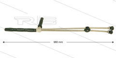 RP54 Doppellanze - L=980mm - Edelstahl - mit Seitengriff - isolierung L=290mm - 400 Bar - max 80°C