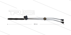 RP55 Doppellanze - L=980mm - Edelstahl - Ventil oben und festen Seitengriff - Isolierung L=295mm