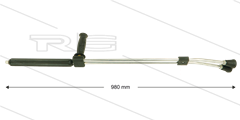 ST54 Doppellanze - L=980mm - Stahl verzinkt - Seitengriff - Isolierung L=300mm - 310 Bar - max 150°C
