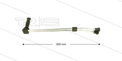 ST54 Doppellanze - L=650 mm - Stahl - Seitengriff - ohne Isolierung - 310 Bar - max 150°C - 1/4&quot; IG
