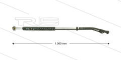 ST85 - flexibele Lanze - L=1060mm - Stahl verzinkt - 210 Bar - max 150°C - 2 x 1/4&quot; IG