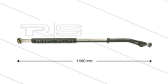 ST85 - flexibele Lanze - L=1060mm - Edelstahl - 210 Bar - max 150°C - 2 x 1/4&quot; IG