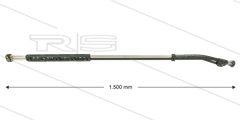 ST85 - flexibele Lanze - L=1500mm - Edelstahl - 210 Bar - max 150°C - 2 x 1/4&quot; IG