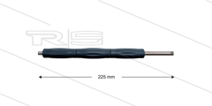 RP10 Lanze - L=225mm - gerade - Edelstahl - Isolierung L=195mm - 400 Bar - max 80°C - 2 x 1/4&quot; AG
