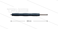 RP10 Lanze - L=600mm - gerade - Edelstahl - Isolierung L=295mm - 400 Bar - max 80°C - 2 x 1/4&quot; AG