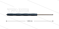 RP10 Lanze - L=1000mm - gerade - Edelstahl - Isolierung L=395mm - 400 Bar - max 80°C - 2 x 1/4&quot; AG