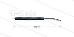 RP10 Lanze - L=500mm - gebogen - Edelstahl - Isolierung L=295mm - 400 Bar - max 80°C - 2 x 1/4&quot; AG