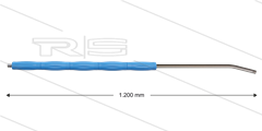 RP10 Lanze - L=1200mm - gebogen - Edelstahl - blau - Isolierung L=495mm - 400 Bar - max 80°C