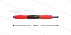 RP50 Lanze - L=350mm - gerade - VA - Isolierung rot/schwarz L=295mm - 500 Bar - max 80°C - 2 x 1/4&quot;