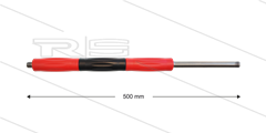 RP50 Lanze - L=500mm - gerade - VA - Isolierung rot/schwarz L=500mm - 500 Bar - max 80°C - 2 x 1/4&quot;