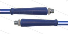 CleanFarm Schlauch blau - DN12 - 10m - 2x 3/8&quot; AGR aus VA - 2x GKS - 80 Bar