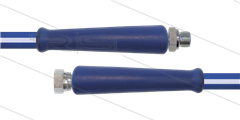 CleanFarm Schlauch blau DN12 - 10m - 1/2&quot; AGR x 1/2&quot; DKR aus VA - 2x GKS - 80 Bar