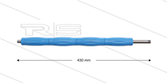 RP10 Lanze - L=430mm - gerade - Edelstahl - blau - Isolierung L=390mm - 400 Bar - max 80°C