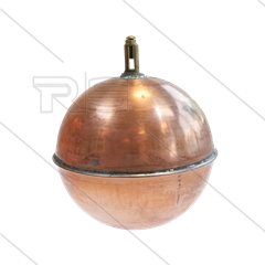Schwimmerball Kupfer mit Klemmbefestigung - Ø120 mm - max 60°C - für Schwimmerventil 220215