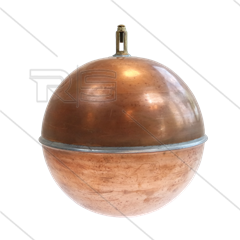 Schwimmerball Kupfer mit Klemmbefestigung - Ø150 mm - max 60°C - für Schwimmerventil 220215