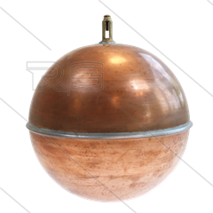 Schwimmerball Kupfer mit Klemmbefestigung - Ø180 mm - max 60°C - für Schwimmerventil 220220