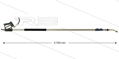 Teleskoplanze - 250 Bar - 2,0 bis 4,7 meter - Aluminium - 3/8&quot; IG x 1/4&quot; IG Schnellkupplung