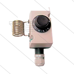 Industrieraum Thermostat JET-40 - mit Spiralfühler - Einstellbereich: 0 bis 35°C - Schallstrom: 15