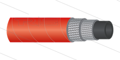 HD-Schlauch 2SN-10-600 (3/8&quot;) - rot - 600 Bar - Ø18,7mm - 150°C